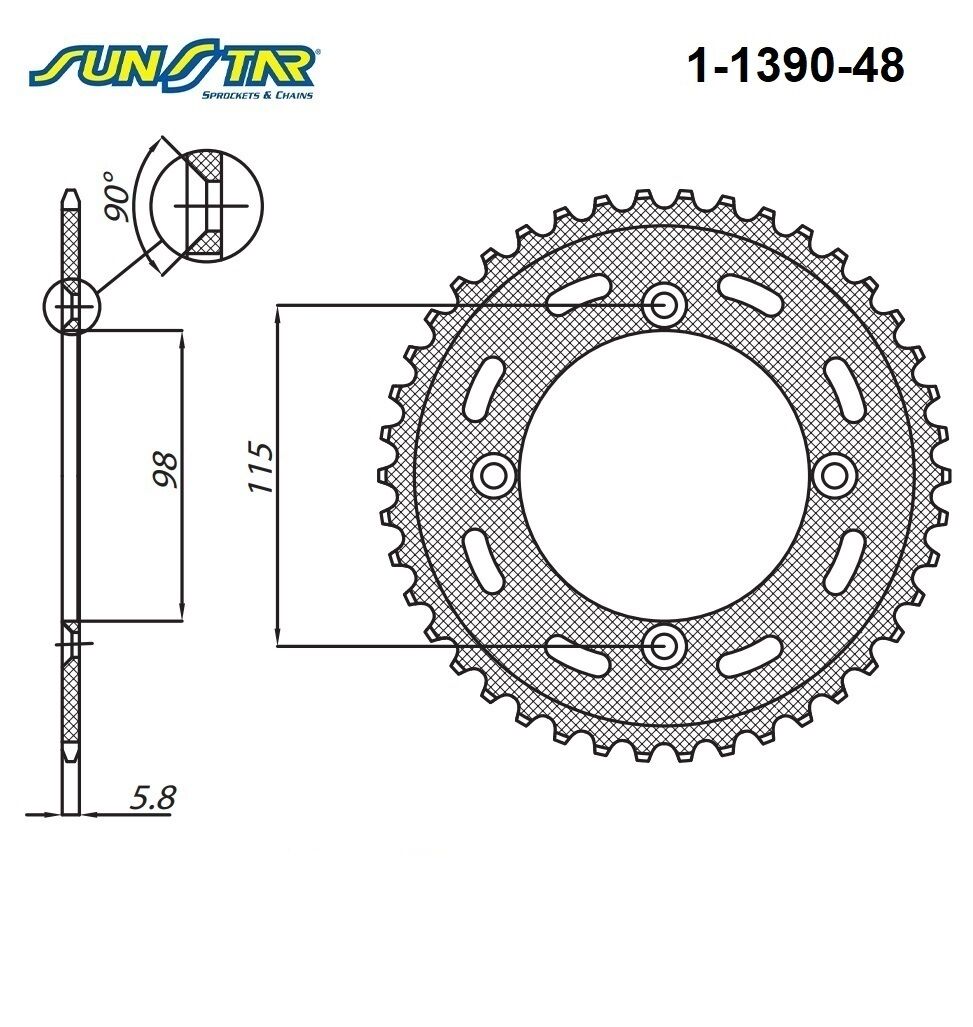 SX%2065%20%20KTM%20%20SUNSTAR%201-1390-48%20ARKA%20DİŞLİ%20(ÇELİK)