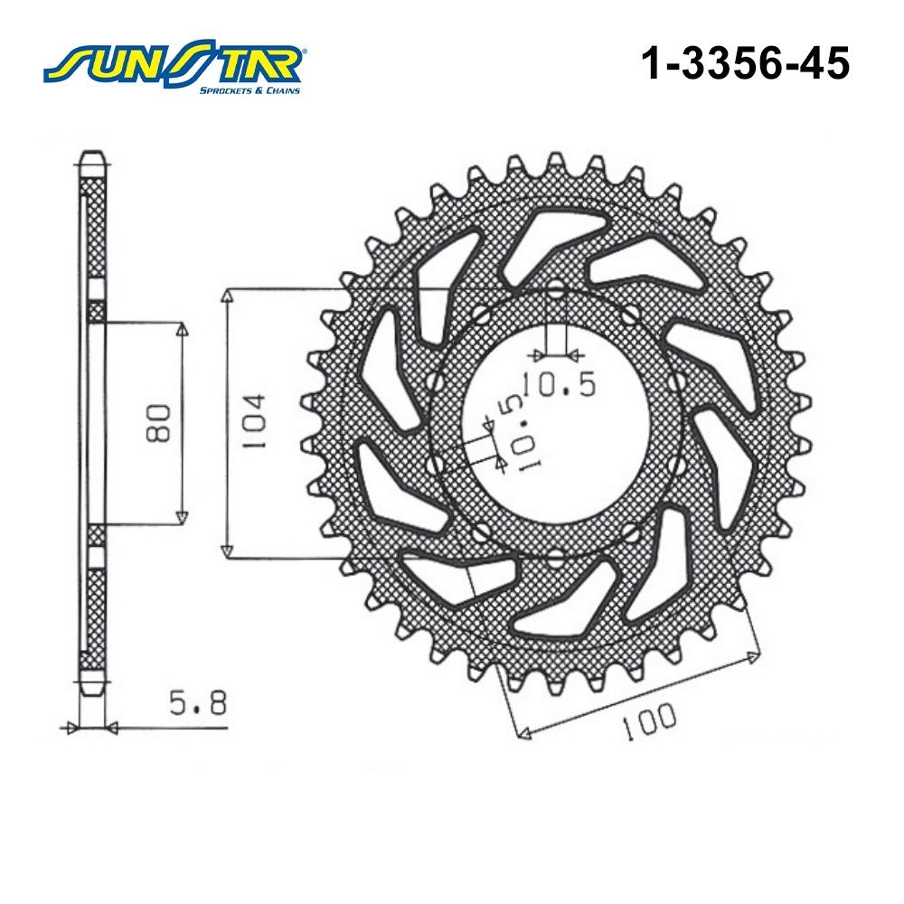 VERSYS%20650/ABS%20%20VULCAN%20S%20%20Z%20650%20%20Z%20750/S%20%20Z%20800%20ER-6F/ER-6N/ABS%20%20ZX-6R%20NINJA%20%20EX650%20KRT%20%20SUNSTAR%201-3356-45%20ARKA%20DİŞLİ%20(ÇELİK)