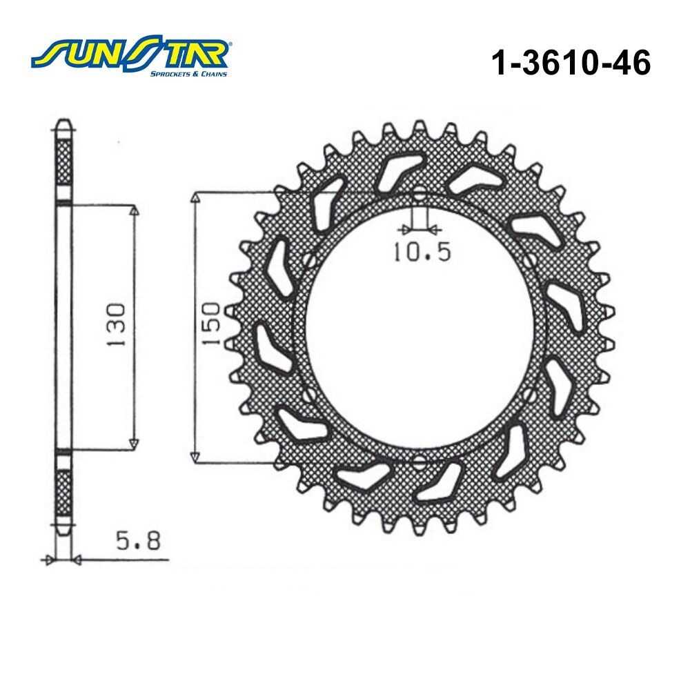 XJ6%20%20YAMAHA%20%20SUNSTAR%201-3610-46%20ARKA%20DİŞLİ%20(ÇELİK)