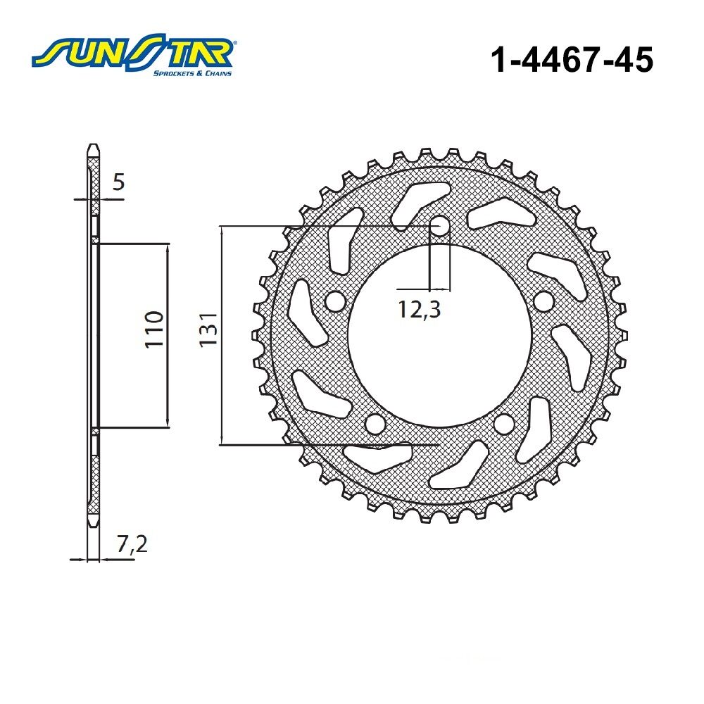 S%201000%20XR/R/RR%20%20SUNSTAR%201-4467-45%20ARKA%20DİŞLİ%20(ÇELİK)