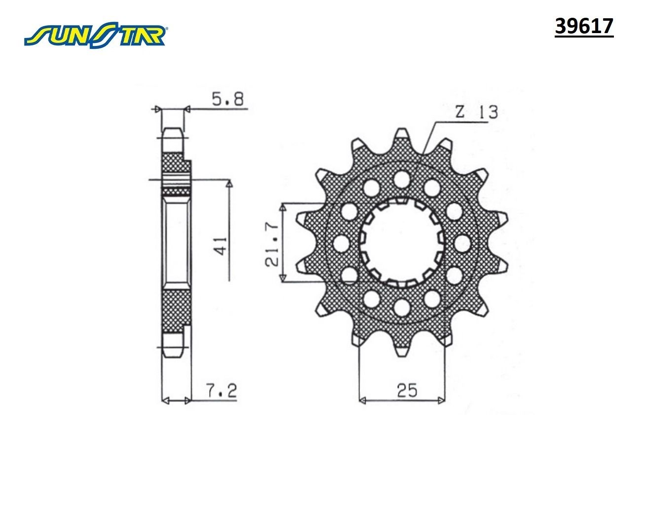 GSX-R%20750%20ZX-10R%20NINJA%20%20%20%20%20SUNSTAR%2039617%20ÖN%20DİŞLİ%20(ÇELİK)