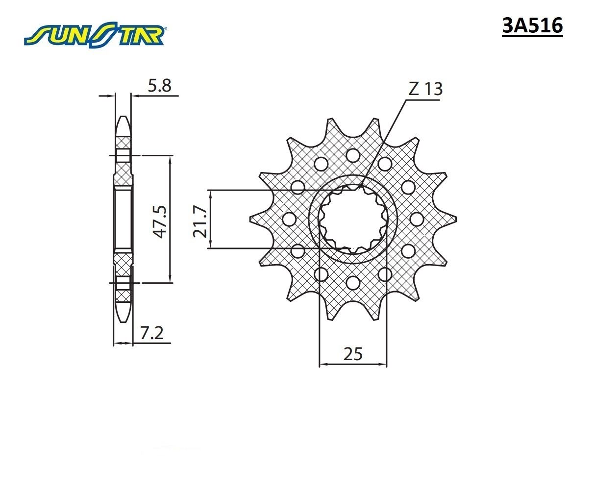 ZX-6R%20%20NINJA%20%20%20600/636%20%20%20SUNSTAR%203A516%20ÖN%20DİŞLİ%20(ÇELİK)