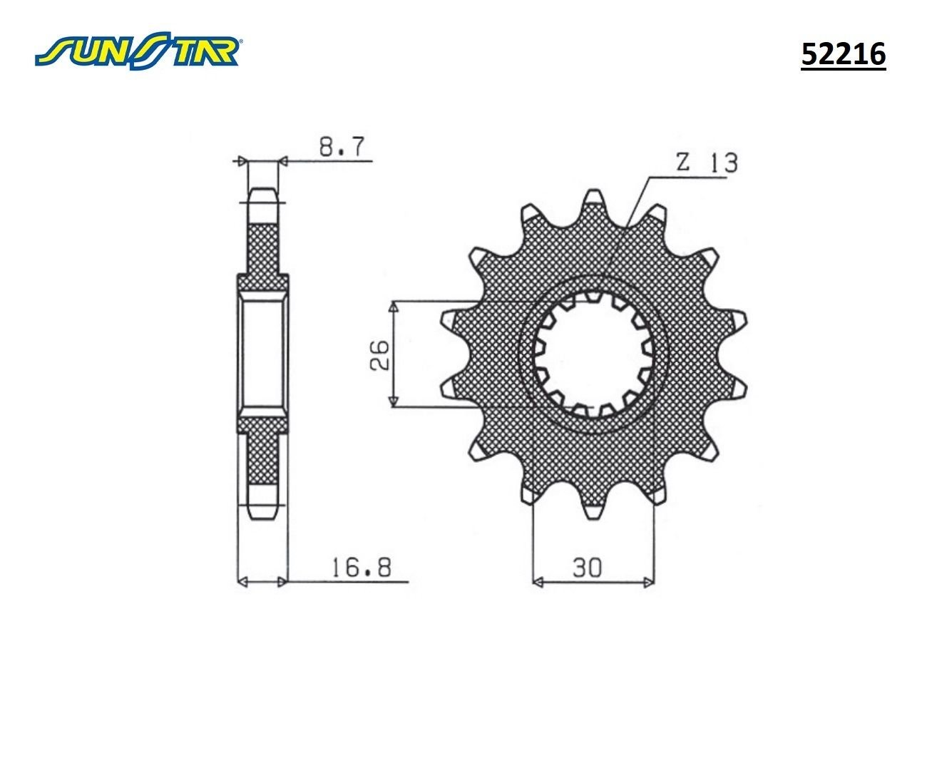 CBF%201000%20%20CBR%201000%20RR/SP%20%20%20CB%20900%20F%20HORNET%20%20%20SUNSTAR%2052216%20ÖN%20DİŞLİ%20(ÇELİK)