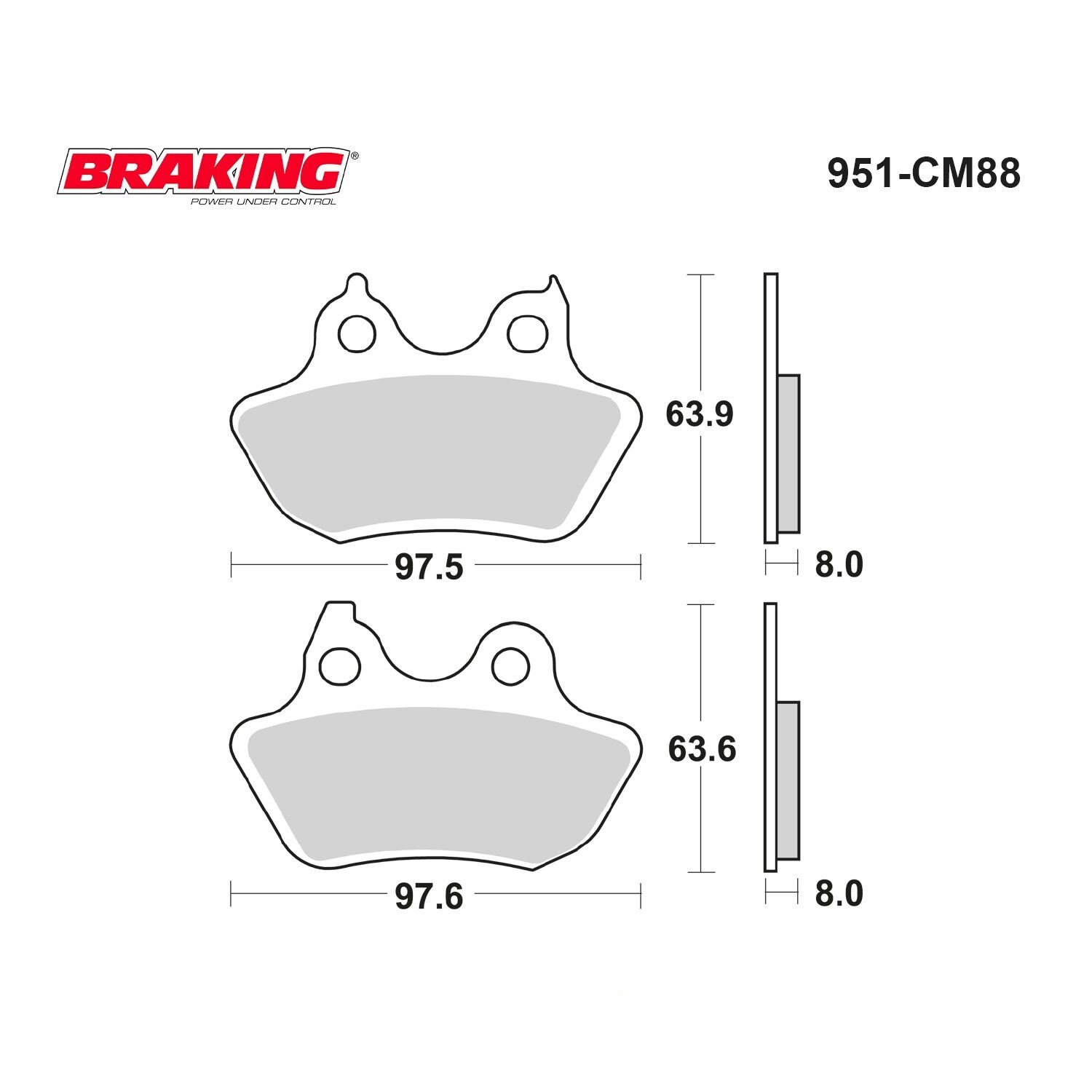 HARLEY%20DAVIDSON%20%20BRAKING%20951CM88%20SİNTERLİ%20(ARKA)%20FREN%20BALATASI