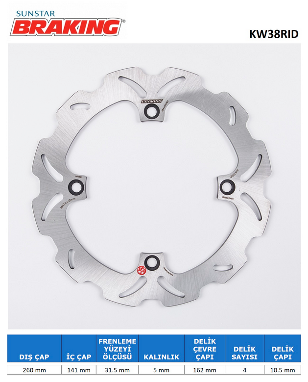 DL%20V-STROM%201000/1050%20XT%20ABS%20%20%20VSTROM%20650%20%20(BRAKING%20KW38RID)%20DALGALI%20ARKA%20FREN%20DİSKİ