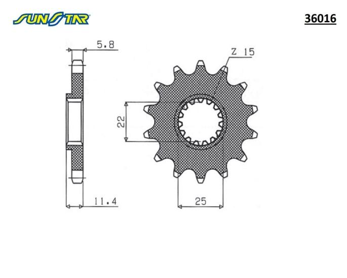 ADVENTURE 790    790 DUKE    ADVENTURE 890  DUKE/R  890   701 ENDURO   701 SUPERMOTO ABS     LC4 ENDURO 640     DUKE/R 690   ENDURO/R 690    690 SMC       SUNSTAR 36016 ÖN DİŞLİ (ÇELİK)