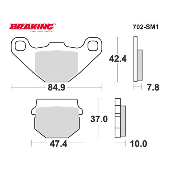 KISBEE 50   Braking 702SM1 YARI METALİK FREN BALATASI