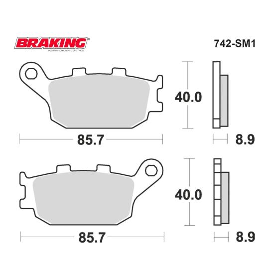 MT-09/SP /TRACER    900  NIKEN/GT   XSR 900   FZ 1 FAZER   MT-10/SP    R1    FZ6/FAZER    XJ6   R6   MT-07/TRACER    XSR 700   R7    FZ8/FAZER      Braking 742SM1 YARI METALİK (ARKA) FREN BALATASI