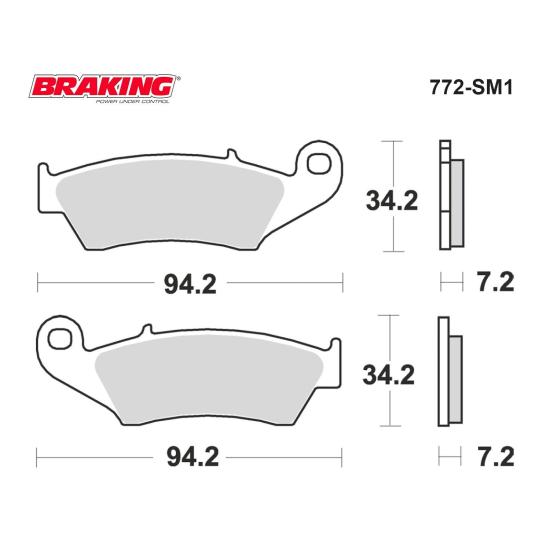 CRF 250 R/X    CRF 450 R/X   BRAKING 772SM1 YARI METALİK ÖN FREN BALATASI