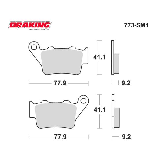 DOMINAR 400    250/400 NK  650MT   BRAKING 773SM1 YARI METALİK (ARKA) FREN BALATASI