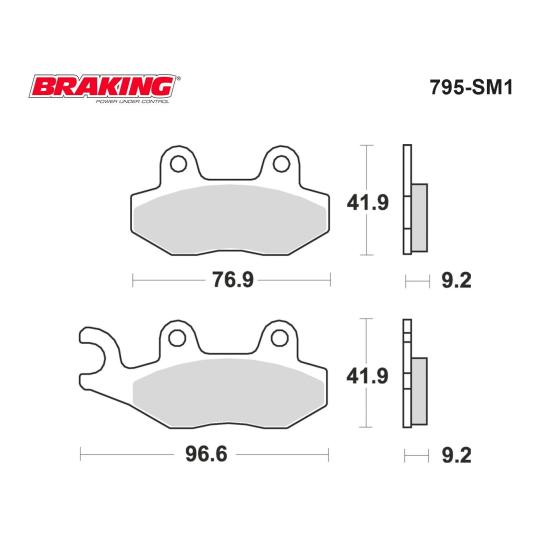 LIKE 125/200     SATELIS 250    GEOPOLIS 500    SATELIS 500   BRAKING 795SM1 YARI METALİK FREN BALATASI