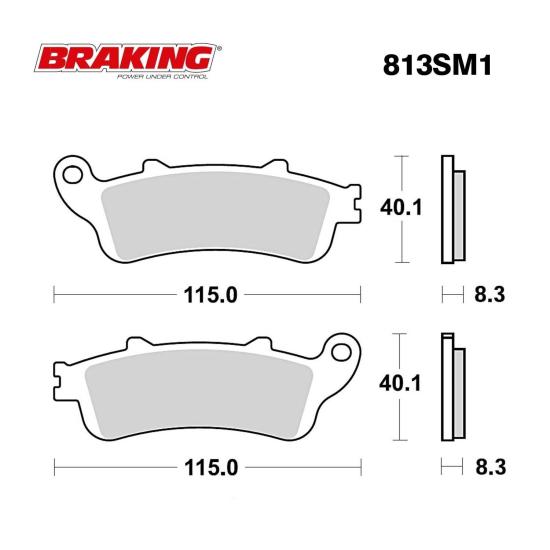 VFR 800    SILVER WING 600 ABS   SILVER WING 400   FORESIGHT  250   GOLD WING GL/F6B  1800     XLV VARADERO  1000/ABS   VULCAN S 650    VFR V-TEC 800   BRAKING 813SM1 YARI METALİK FREN BALATASI