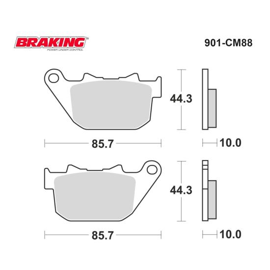 HARLEY DAVIDSON  BRAKING 901CM88 SİNTERLİ ARKA FREN BALATASI