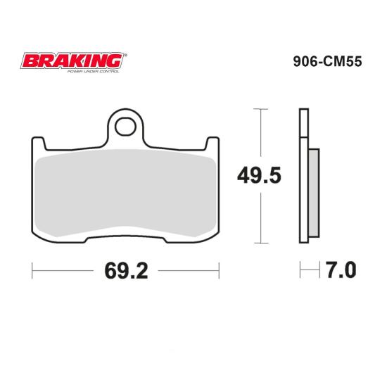 TRIUMP TIGER SPORT 1050    STREET TRIPLE R  675    Z 1000    Z 900  Z 800    ZX-9 R    1300 B-KING    GSX-S 750        BRAKING 906CM55 SİNTERLİ ÖN FREN BALATASI