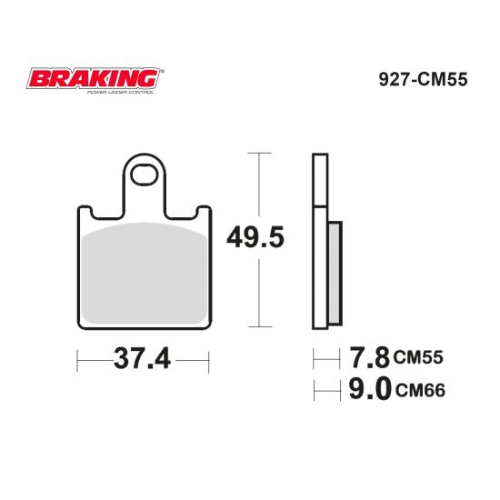 ZX-14 R    ZX-6R  KAWASAKI Z 1000    GTR 1400      BRAKING 927CM55 SİNTERLİ (ÖN) FREN BALATASI