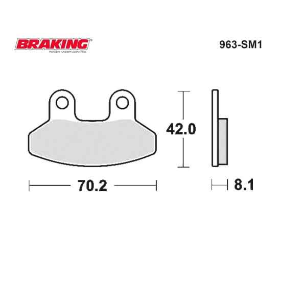 JOYRIDE 125 EVO    200 JOYRIDE   BRAKING 963SM1 YARI METALİK ÖN FREN BALATASI