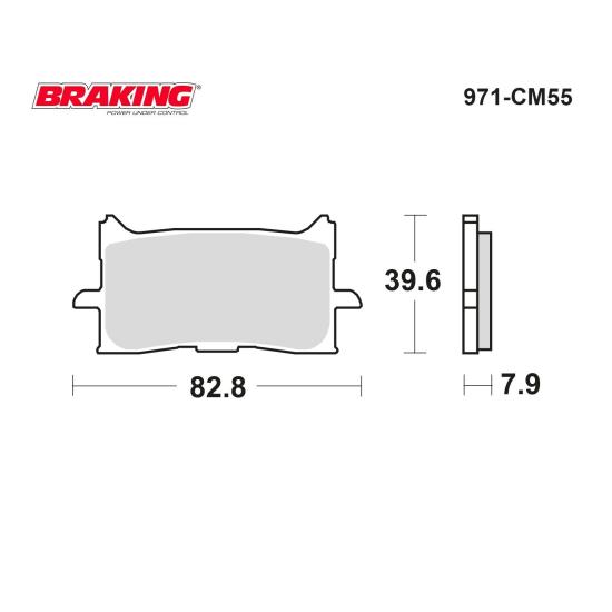 AFRICA TWIN  DCT/ADV  1000     AFRICA TWIN 1100 L1/L2/L4     NT 1100    CB 125 R    CB 250 R  CB 650 R    FORZA 750 ABS   X-ADV 750   BRAKING 971CM55 SİNTERLİ (ÖN) FREN BALATASI