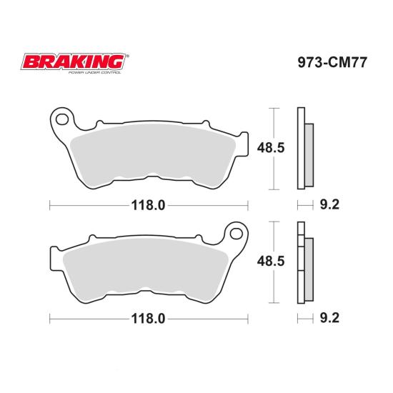 HARLEY DAVIDSON  BRAKING 973CM77 SİNTERLİ (ÖN) FREN BALATASI