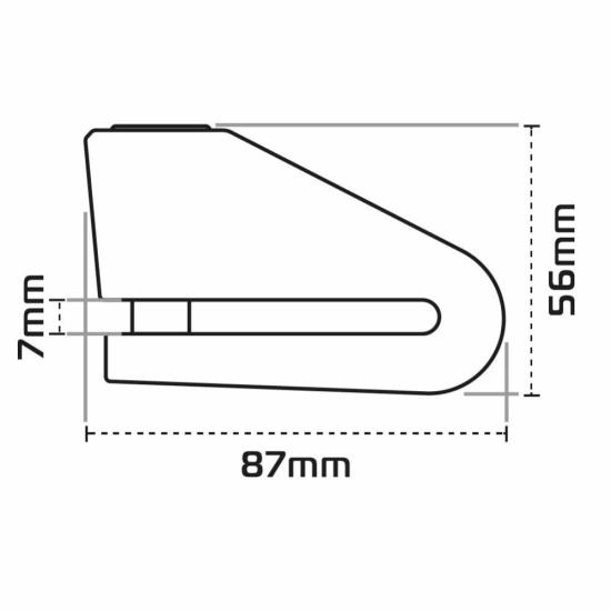 OXFORD ALPHA XD14 DİSK KİLİDİ 14MM PİN (SİYAH)