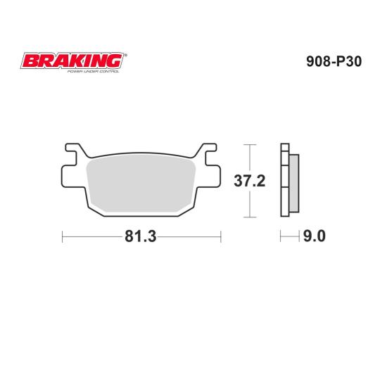 FORZA 250/300    SH 300 İ   BENELLI TRK 502 ABS    BENELLI 752 S        BRAKING P30908 SİNTERLİ (ARKA) FREN BALATASI