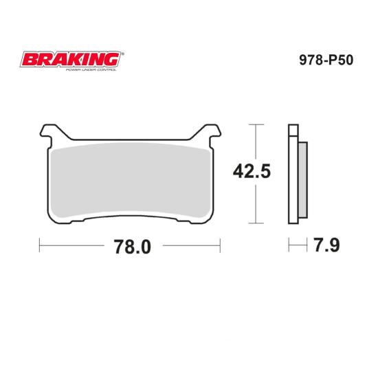 CROSSRUNNER 800  CB 1000 R    CBR 1000 RR   CBR 1000 RRR/SP    BRAKING P50978 SİNTERLİ (ÖN) FREN BALATASI